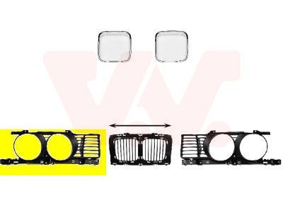VAN WEZEL Radiatorgitter 0635512 VAN WEZEL 0635512 Front grill BMW E34 Touring pris