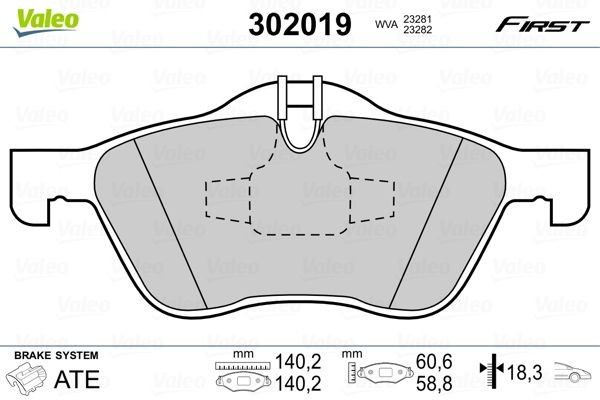 VALEO Piduriklotsid 302019 VALEO 302019 Sport piduriklotsid Mini r52 originaal hind