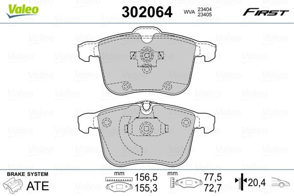 VALEO Bremseklodser 302064 Sports bremseklodser VALEO 95 Stationcar 302064 billig
