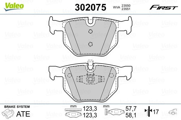 VALEO Piduriklotsid 302075 302075 Piduriklotsid VALEO BMW i8