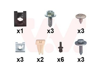 VAN WEZEL Monteringssett, hjulskjerm 0639796 VAN WEZEL 0639796 Skvettskjerm Fiat ULYSSE billige