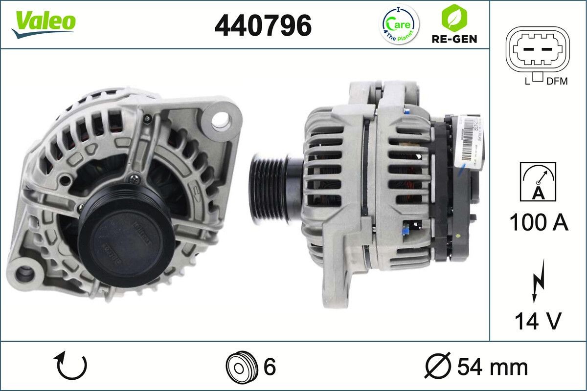 Alternatore VALEO 440796 VALEO REMANUFACTURED PREMIUM 440796 costo Alternatore Opel VECTRA 2006