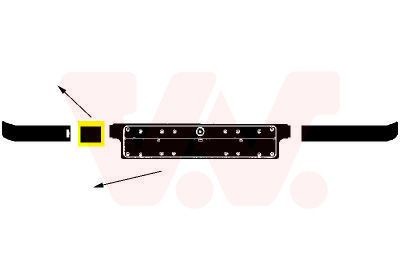 VAN WEZEL Lucka, bogserkrok 0640489 BMW E34 Skydd, dragkrok VAN WEZEL 0640489
