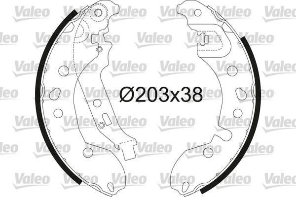VALEO Sada brzdových čeľustí 564209 564209 Bubnové brzdy VALEO RENAULT EXPRESS