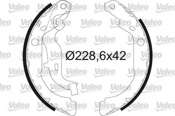 VALEO Bremsbackensatz 564210 564210 VALEO SSANGYONG Trommelbremse