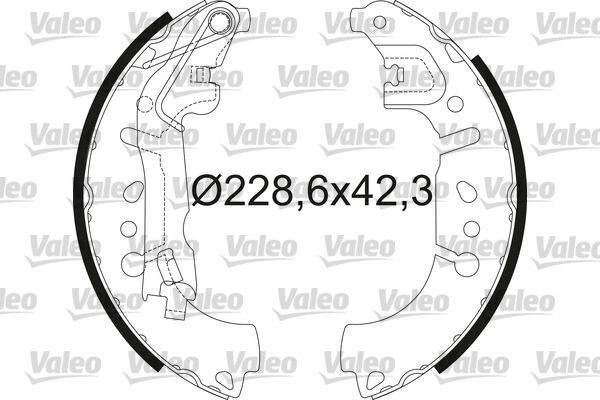 VALEO Bromsbacksats 564214 VALEO 564214 Bromsbackar Fiat 500 L original