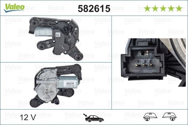 VALEO Μοτέρ υαλοκαθαριστήρα 582615 Μοτέρ υαλοκαθαριστήρων VALEO PEUGEOT ORIGINAL PART 582615