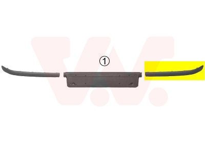 VAN WEZEL Διακοσμητική / προστατευτική λωρίδα, προφυλακτήρας 0646583 VAN WEZEL 0646583 Κάλυμμα, προφυλακτήρας OPEL KADETT κόστος