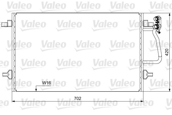 VALEO Condenseur, climatisation 814030 Condenseur de climatisation VALEO 200 814030 pas cher