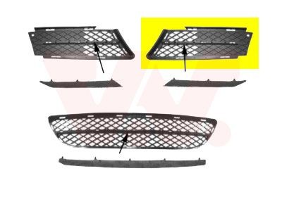 VAN WEZEL Πλέγμα εξαερισμού, προφυλακτήρας 0657593 VAN WEZEL 0657593 Πλέγμα εξαερισμού, προφυλακτήρας BMW E90 Sedan τιμες