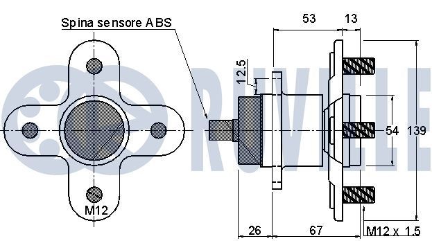 RUVILLE Stabilisaator, Stabilisaator 926833 926833 Stabilisaatori varras RUVILLE SUBARU XV