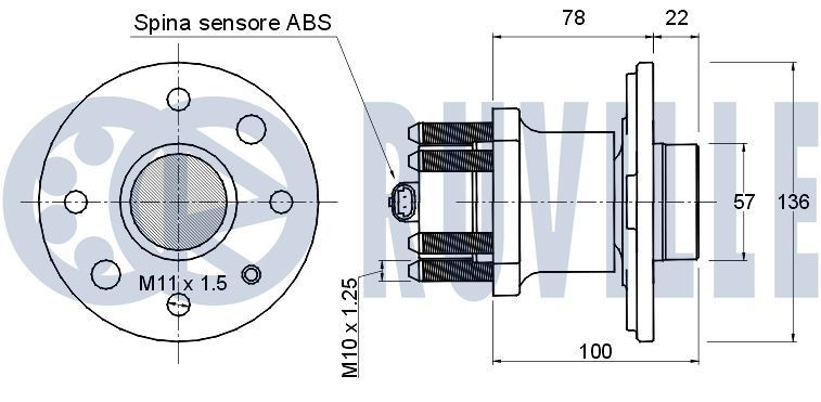 RUVILLE Upphängning, axelstomme 986518 986518 RUVILLE axelupphängning HYUNDAI CRETA