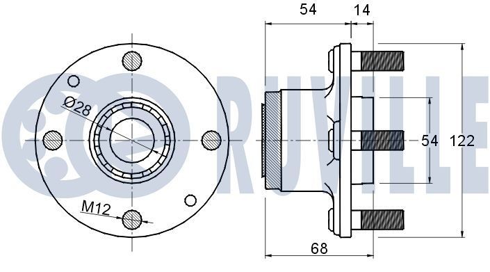 RUVILLE Silent bloc de barre stabilisatrice 986650 Skoda FABIA Silentbloc de barre stab RUVILLE 986650