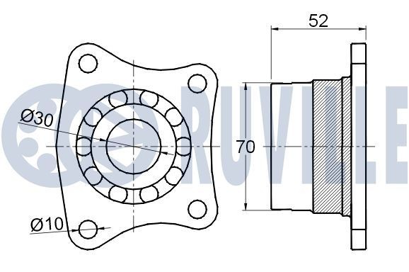 RUVILLE Supporto braccio oscillante 987703 987703 Silent block braccio oscillante RUVILLE Suzuki