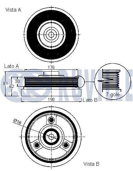 RUVILLE Suspensão, braço oscilante 989704 Bucha da bandeja RUVILLE Volkswagen LUPO 989704