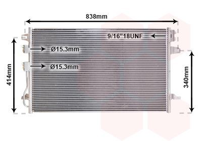 VAN WEZEL Kondensators, Gaisa kond. sistēma 07005088 07005088 Kondicionieru radiatori DODGE NITRO VAN WEZEL