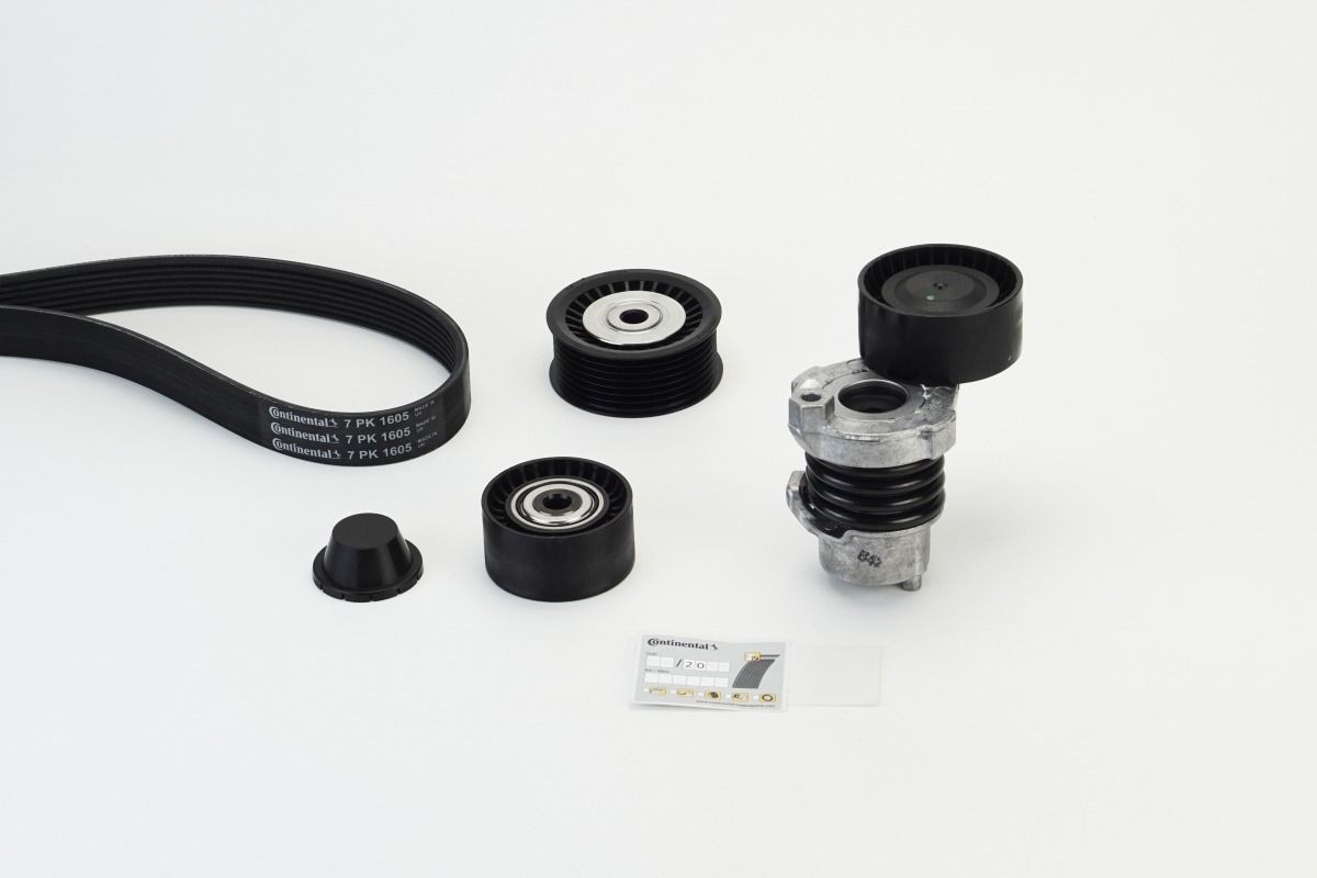 CONTITECH Ozubený klinový remeň - Sada 7PK1605K1 7PK1605K1 Sada klinového rebrovaného remena CONTITECH RENAULT KANGOO