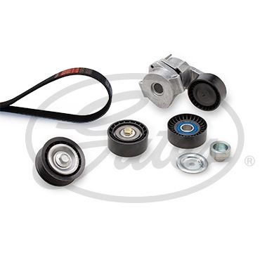 GATES Ozubený klinový remeň - Sada K096PK1685 Sada klinového rebrovaného remena GATES Ford ECOSPORT Micro-V Kit K096PK1685