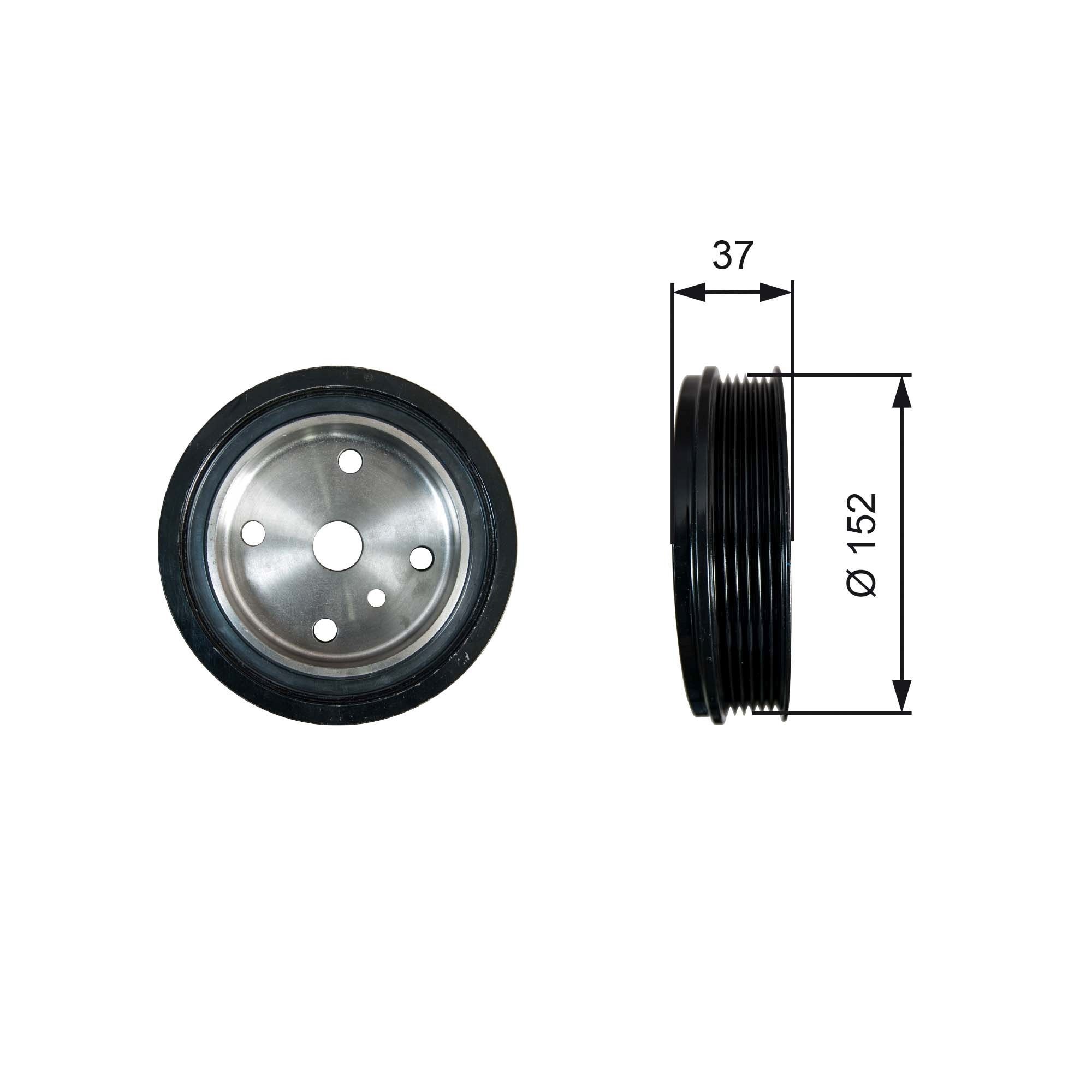 GATES Puleggia cinghia albero a gomiti TVD1137 TVD1137 DriveAlign costo Puleggia albero motore GATES VOLVO V50