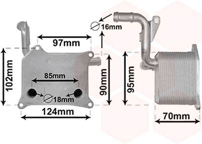 VAN WEZEL Oliekoeler 03013705 Audi Q5 Oliekoeler VAN WEZEL 03013705