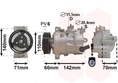 VAN WEZEL Aircopomp 0301K703 VAN WEZEL 0301K703 Airco pomp VW T Roc A11 prijs