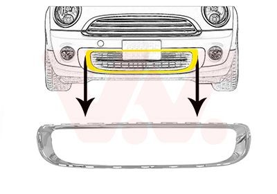 VAN WEZEL Õhuvõre, põrkeraud 0508596 VAN WEZEL 0508596 Õhuvõre, põrkeraud MINI Countryman (R60) Cooper S ALL4 190 hj 2016
