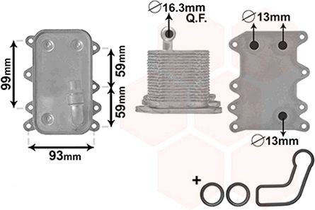 VAN WEZEL Oliekoeler, automatische transmissie 06003560 Oliekoeler automatische transmissie VAN WEZEL JOURNEY 06003560 goedkoop