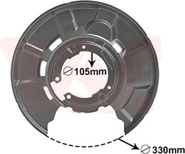 VAN WEZEL Flasque de frein 0627373 BMW Série 6 Flasque disque de frein VAN WEZEL 0627373