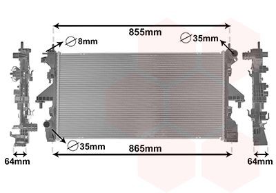 VAN WEZEL Radiateur 09012711 Fiat 600 Radiateur, koelvloeistof VAN WEZEL 09012711