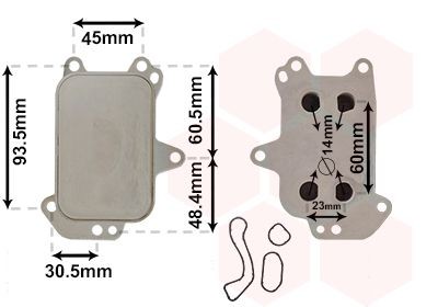 VAN WEZEL Eļļas radiators, Motoreļļa 09013703 VAN WEZEL Eļļas radiators IVECO 09013703