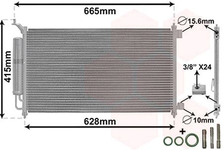 VAN WEZEL Condensor voor airco 13015251 Nissan NV400 Airco-koeler VAN WEZEL *** IR PLUS *** 13015251