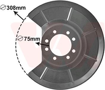 VAN WEZEL Plekk, piduriketas 1863373 VAN WEZEL 1863373 Plekk piduriketas Alfa Romeo STELVIO originaal