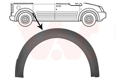 VAN WEZEL Skärmbreddare 1886524 VAN WEZEL 1886524 Skärmbreddare Ford Focus mk1 Sedan original