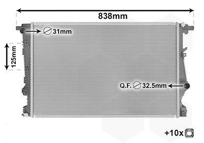 VAN WEZEL Chladič motora 21012700 21012700 Chladič motora VAN WEZEL JEEP GRAND CHEROKEE