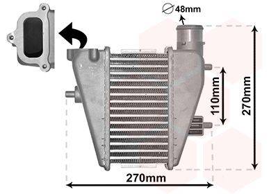 Interkūlers VAN WEZEL 25014700 VAN WEZEL 25014700 Starpdzesētājs HONDA CIVIC 2010
