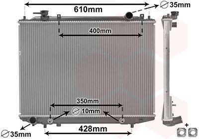 Radiateur du moteur VAN WEZEL 27012709 VAN WEZEL 27012709 Radiateur moteur MAZDA BT-50 2018