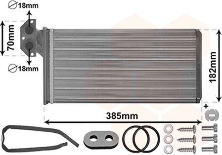 VAN WEZEL Výmenník tepla vnútorného kúrenia 30016701 Radiátor kúrenia VAN WEZEL Volkswagen T-ROC *** IR PLUS *** 30016701