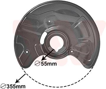 VAN WEZEL Έλασμα πιτσιλίσματος, δισκόπλακα 3041372 Λαμαρινένιο προστατευτικό VAN WEZEL M-class 3041372 φθηνά