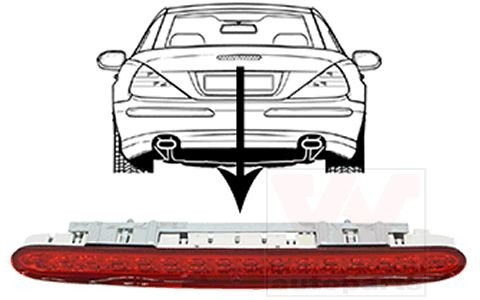 VAN WEZEL Ekstra bremselygte 3042929 VAN WEZEL 3042929 Mercedes S124 Yderligere stoplygte pris