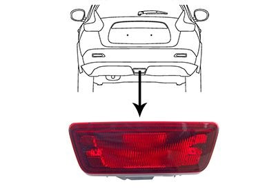 Tågebaglygte VAN WEZEL 3380929 VAN WEZEL 3380929 Tågelygter bag NISSAN X-TRAIL 2007