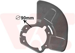 VAN WEZEL Flasque de frein 3745373 3745373 Déflecteur disque de frein OPEL MONTEREY VAN WEZEL