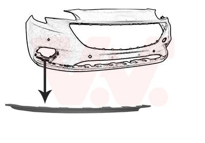 VAN WEZEL Kryt nárazníku 3804582 VAN WEZEL 3804582 Kryt nárazníku