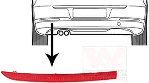 VAN WEZEL Catarifrangente posteriore 5745939 VAN WEZEL 5745939 costo Catarifrangente posteriore VW Safari originale