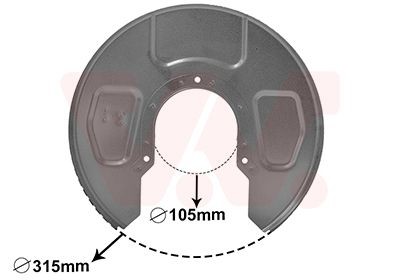Chapa deflectora, disco de travão VAN WEZEL 5878374 VAN WEZEL 5878374: Chapa deflectora disco de travão Ford GALAXY 2000