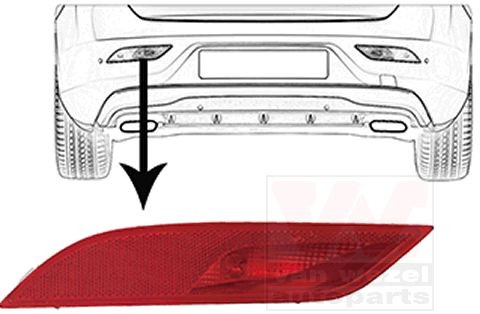 VAN WEZEL Tåkebaklys 5909929 Tåkelyskaster bak VAN WEZEL Ford TRANSIT COURIER 5909929