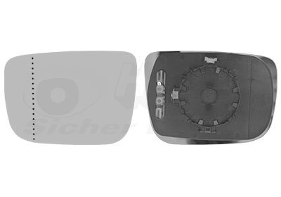 VAN WEZEL Speilglass, ytterspeil 5923837 5923837 Sladrespeil VOLVO V70 VAN WEZEL