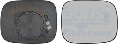 Vidro de espelho, espelho retrovisor exterior VAN WEZEL 5938836 VAN WEZEL 5938836: Retrovisor exterior Volvo XC70 2000