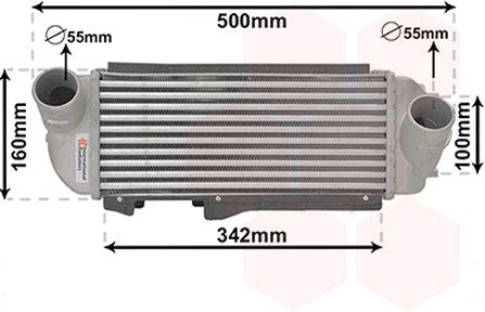 VAN WEZEL Intercooler 82014707 82014707 Radiator intercooler HYUNDAI i40 VAN WEZEL
