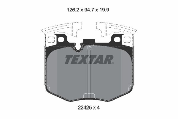 TEXTAR Remblokken 2242501 Toyota URBAN CRUISER Race-remblokken TEXTAR 2242501