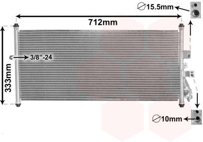 VAN WEZEL Kondensor, klimatanläggning 13005277 VAN WEZEL 13005277 AC-kondensor Nissan Almera n16 original